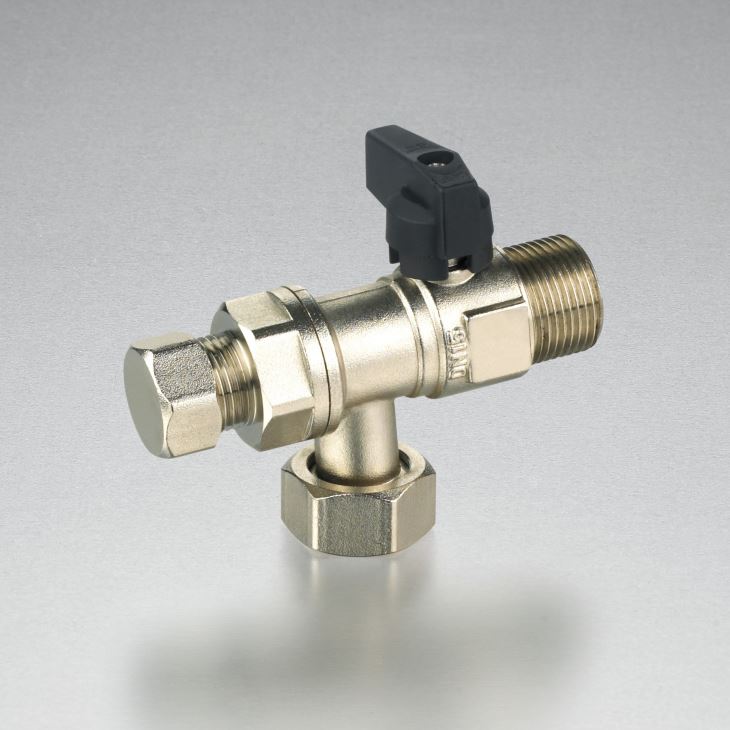 Heater Systerm Tee Type Filter Brass Angle Ball Valve